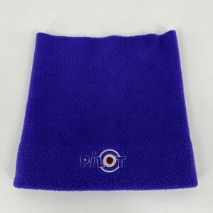 Pilot Mens Purple Fleece Neck Gaiter Scarf Made in Canada Embroidered Logo